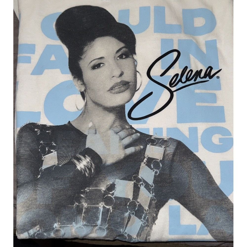Selena White Graphic Rock Tee Shirt Short Sleeve New 1X